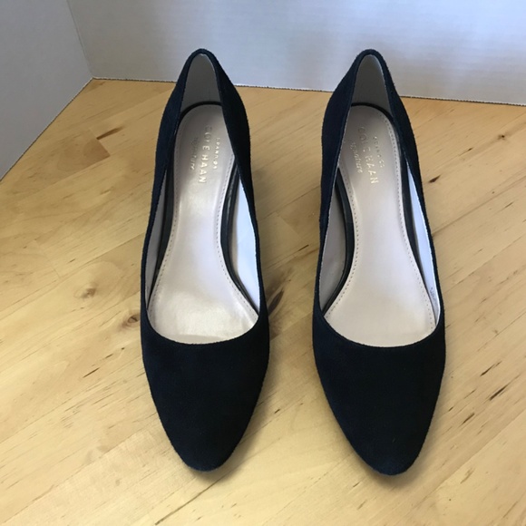 Cole Haan Grand OS Signature Black Velvet Heels Size 6 - Picture 2 of 6
